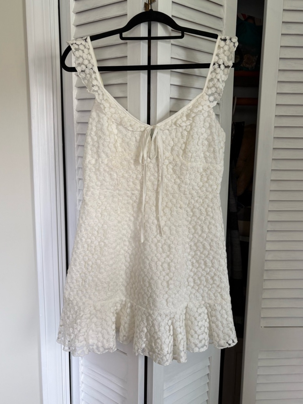 Selfie Leslie Cream Lace Summer Top